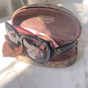 Coach Black Sunglasses with Signature Case